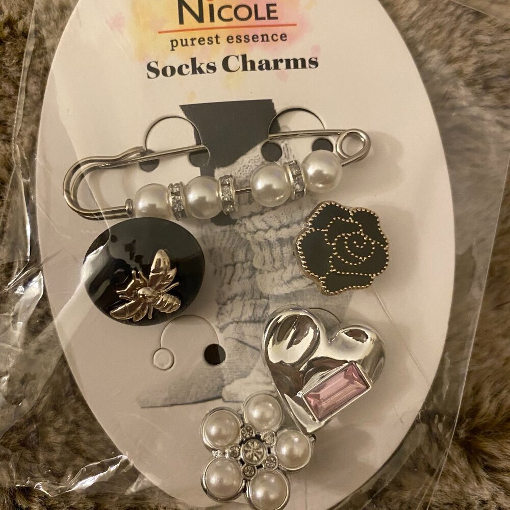 Nicole Charms for personalizing Socks, Jackets, Bags Etc.. NWT
